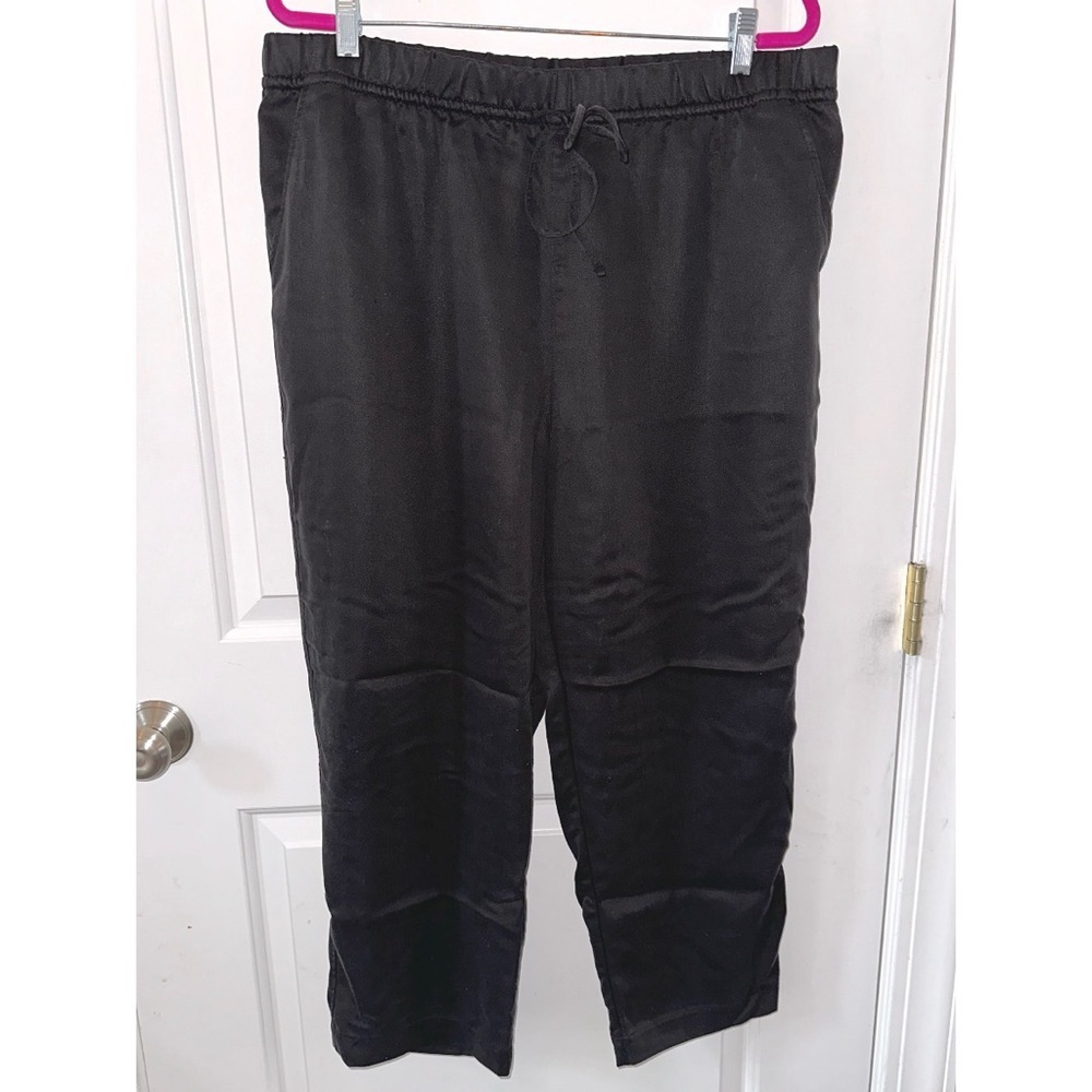 H&M black satin pull on pants